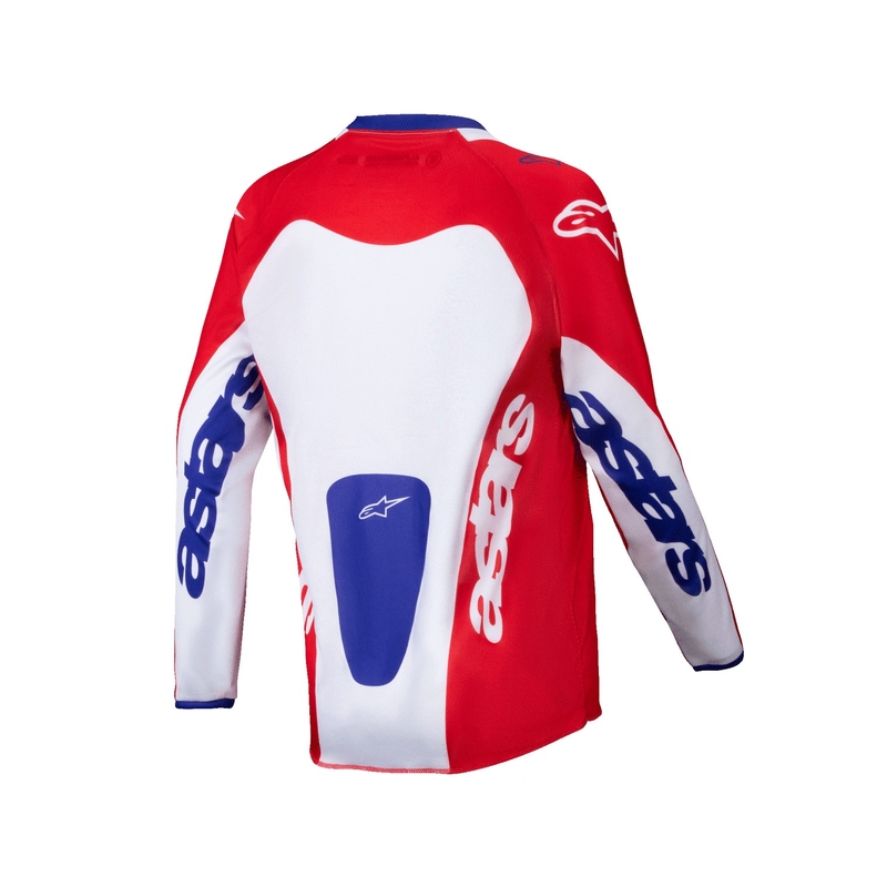 Lasten motocross paita Alpinestars Racer Veil punainen ja valkoinen