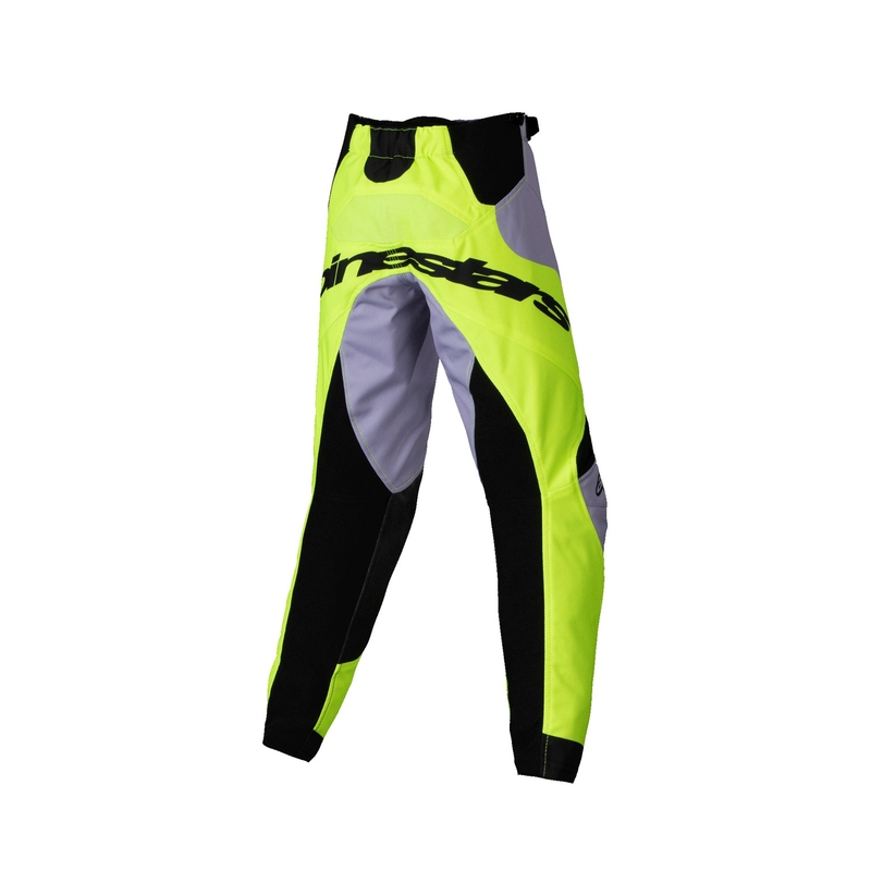 Dětské motokrosové kalhoty Alpinestars Racer Veil Kids šedo-fluo žluté