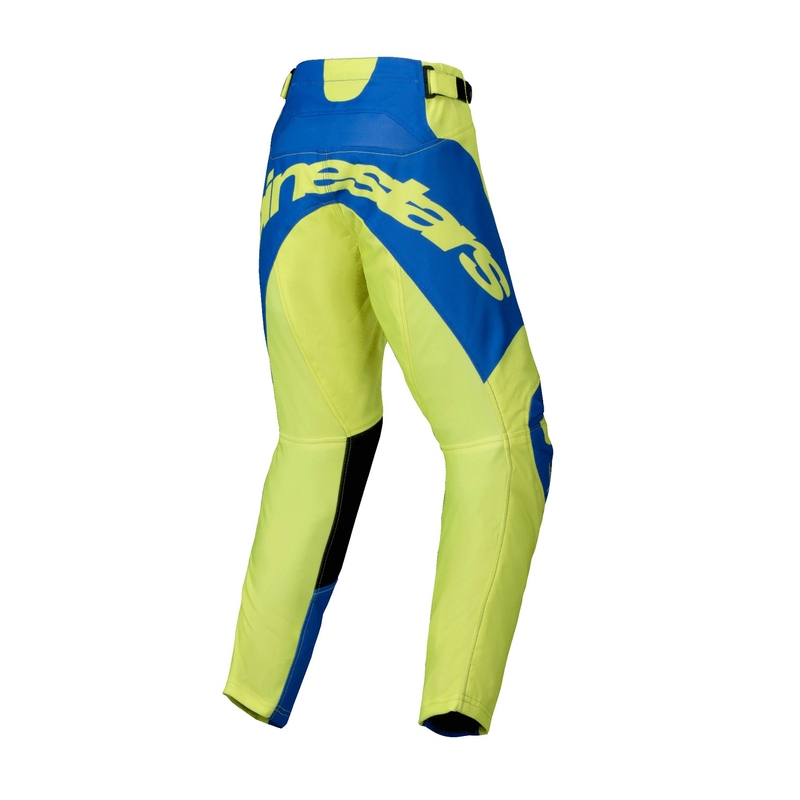 Alpinestars Racer Veil fluo-kelta-siniset lasten motocross-housut