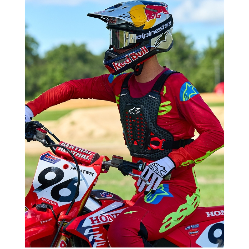 Alpinestars A-5 Plasma musta-puna-valkoinen rintasuojain