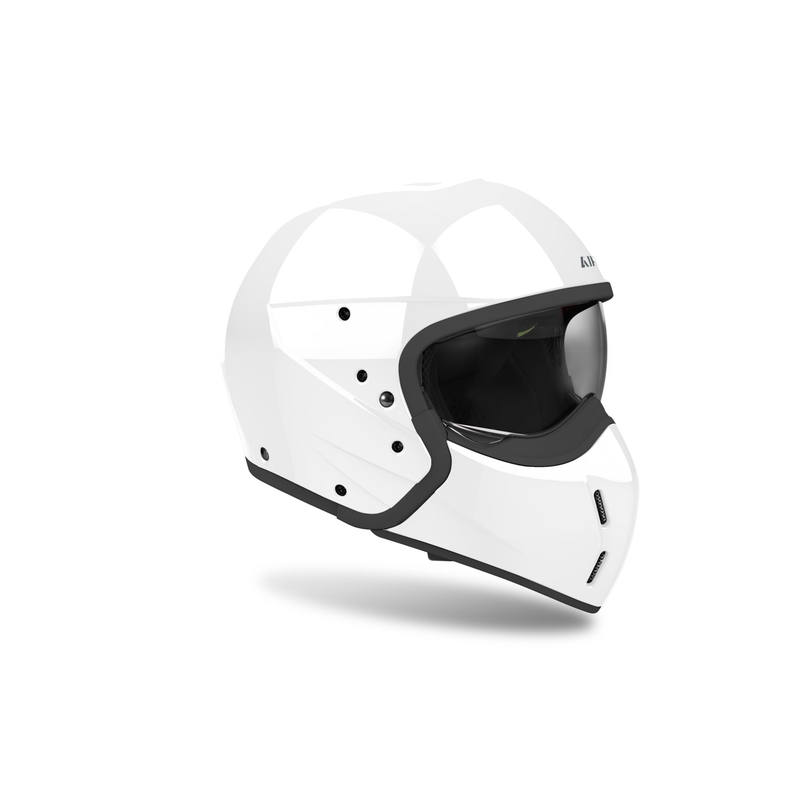 Modulaarinen moottoripyöräilykypärä Airoh J110 väri kiiltävä valkoinen