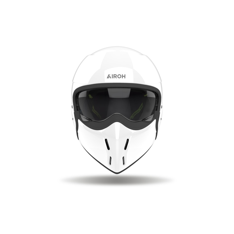 Modulaarinen moottoripyöräilykypärä Airoh J110 väri kiiltävä valkoinen