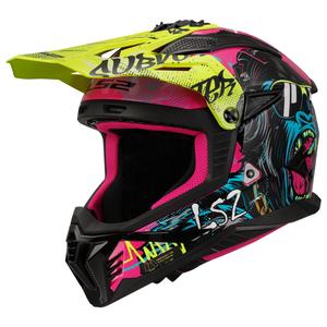 Motocross kypärä LS2 MX708 Fast II Gorilla violetti-keltainen