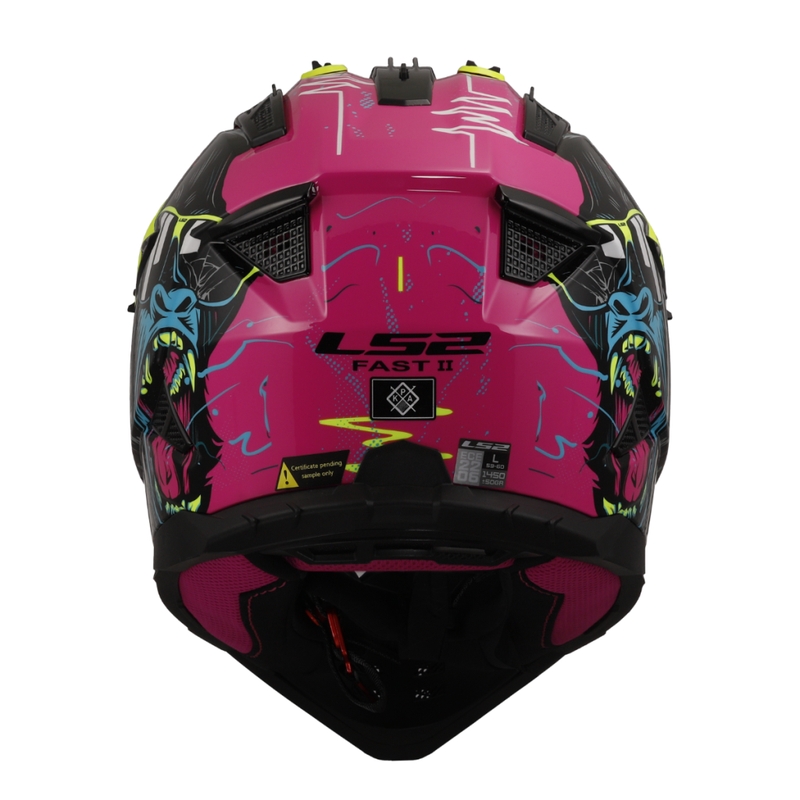 Motocross kypärä LS2 MX708 Fast II Gorilla violetti-keltainen