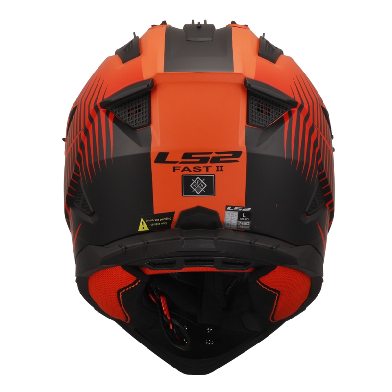 Motocross kypärä LS2 MX708 Fast II Duck oranssi-punainen