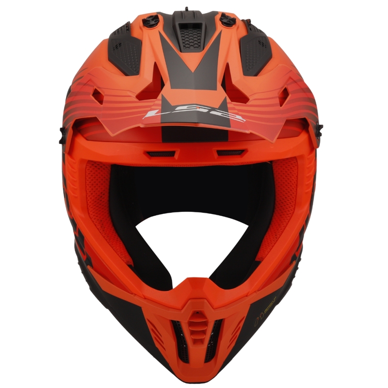 Motocross kypärä LS2 MX708 Fast II Duck oranssi-punainen