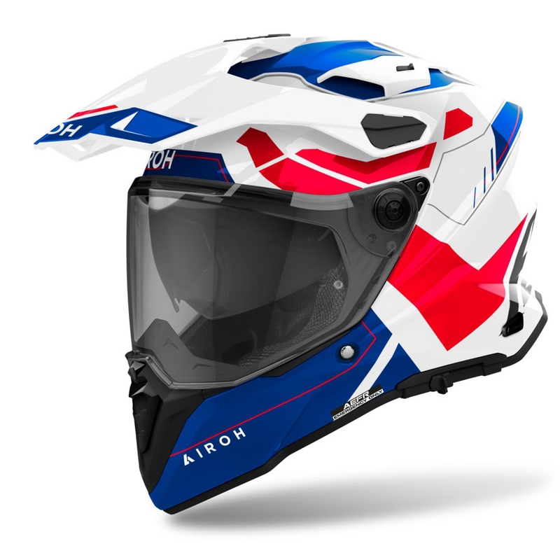 Enduro kypärä Airoh Commander 2 Reveal kiiltävä sininen-punainen