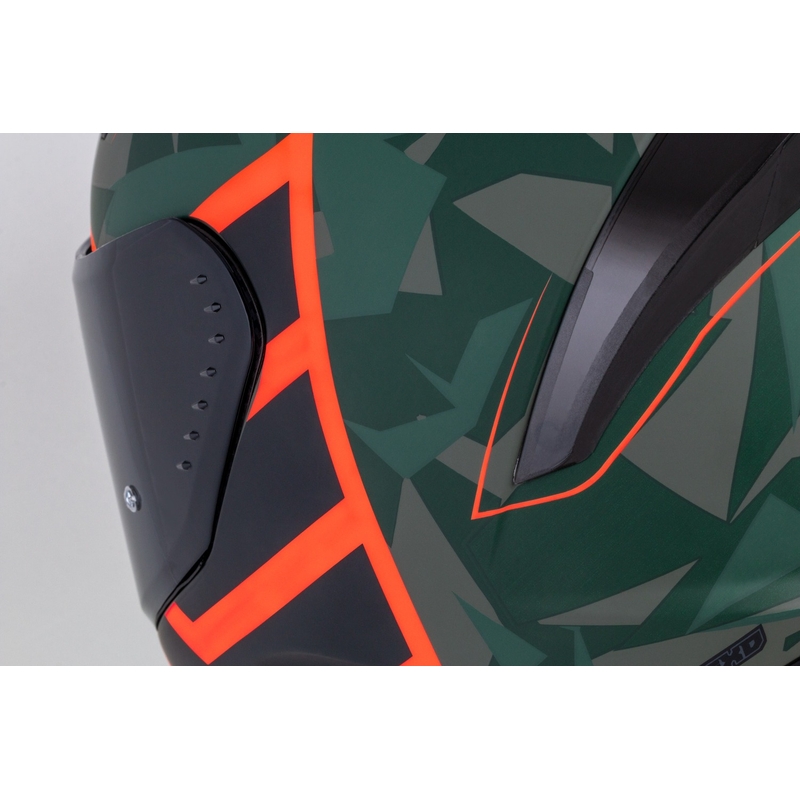 Cassida Aero ATCK camo vihreä-musta-harmaa-oranssi integroitu moottoripyöräilykypärä