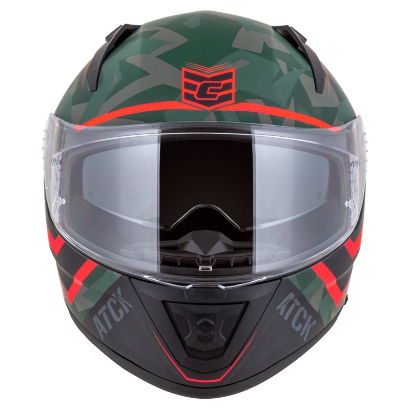 Cassida Aero ATCK camo vihreä-musta-harmaa-oranssi integroitu moottoripyöräilykypärä