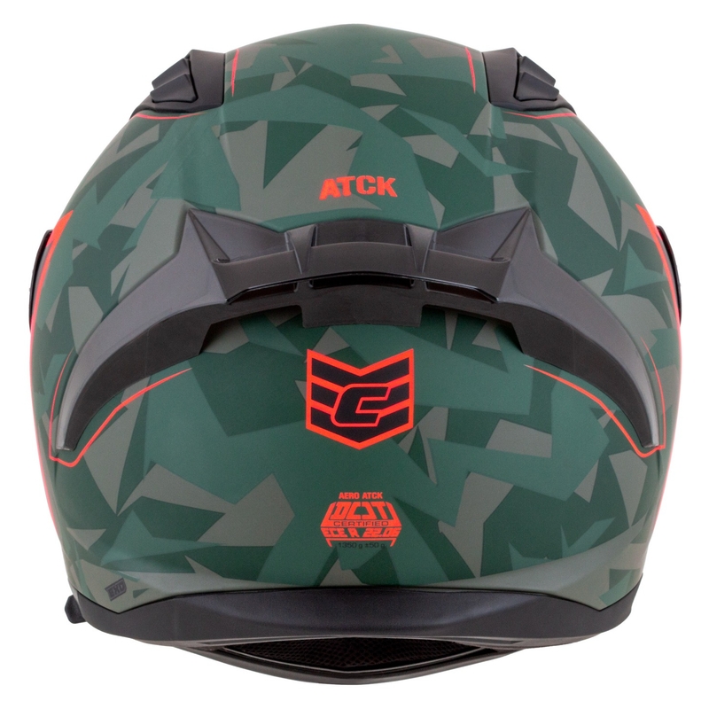 Cassida Aero ATCK camo vihreä-musta-harmaa-oranssi integroitu moottoripyöräilykypärä