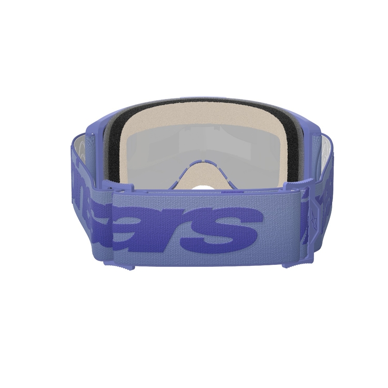 Alpinestars Vision 5 Wordmark motocross-lasit violetit, peilattu sininen pleksilevy