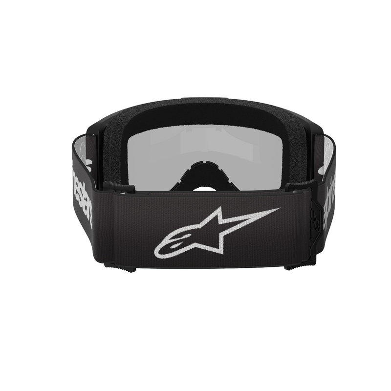 Alpinestars Vision 3 Wordmark motocross lasit musta peilattu hopea pleksi