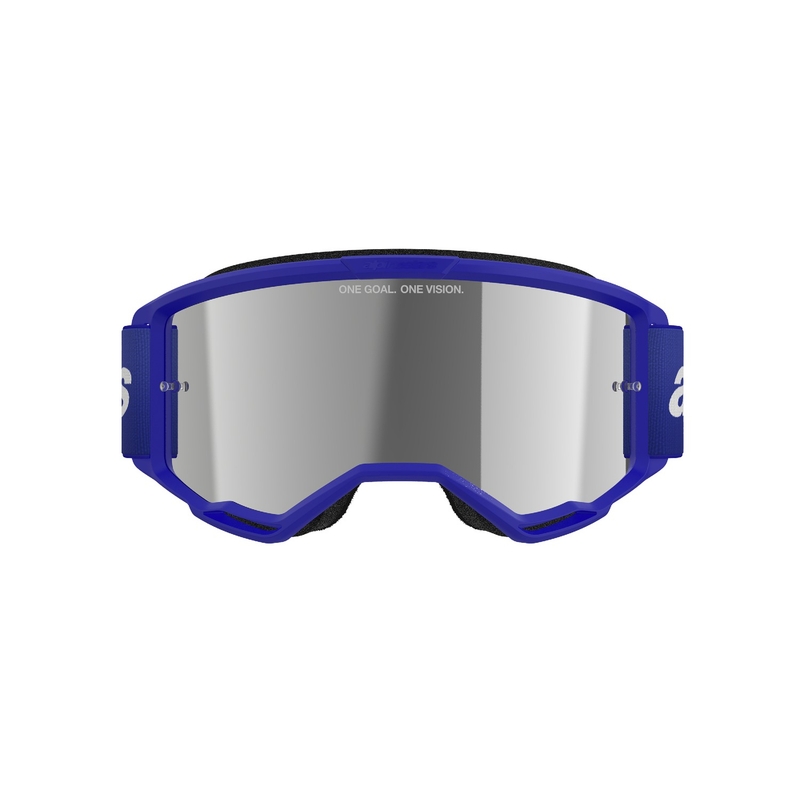 Alpinestars Vision 3 Wordmark motocrosslasit sininen, hopea peililinssi