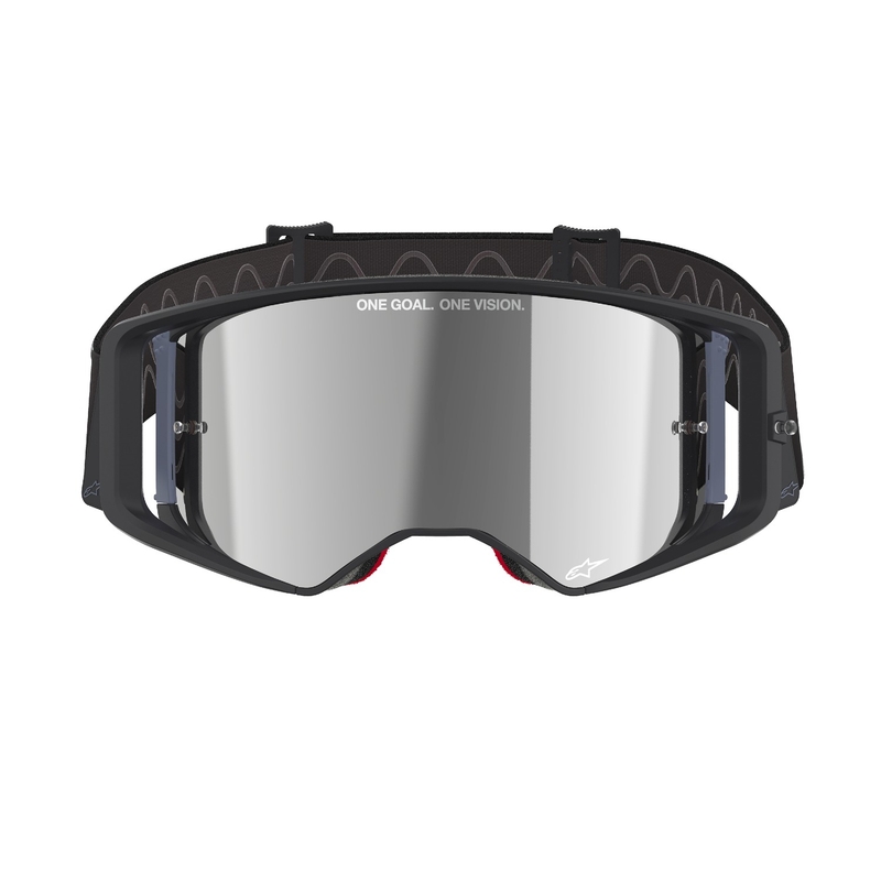 Alpinestars Supertech Corp Motocross suojalasit musta ja harmaa, hopea linssi