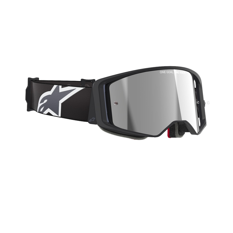 Alpinestars Supertech Corp Motocross suojalasit musta ja harmaa, hopea linssi