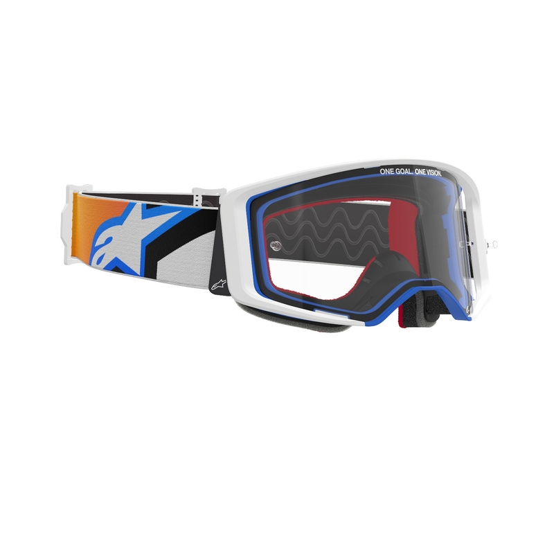 Alpinestars Supertech Corp motocross lasit sini-oranssi kirkkaalla linssillä alennusmyynti
