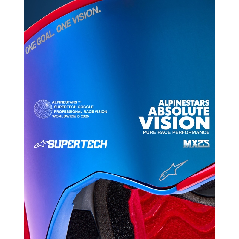 Alpinestars Supertech Stream motocrosslasit harmaa-monivärinen peilattu hopea linssi