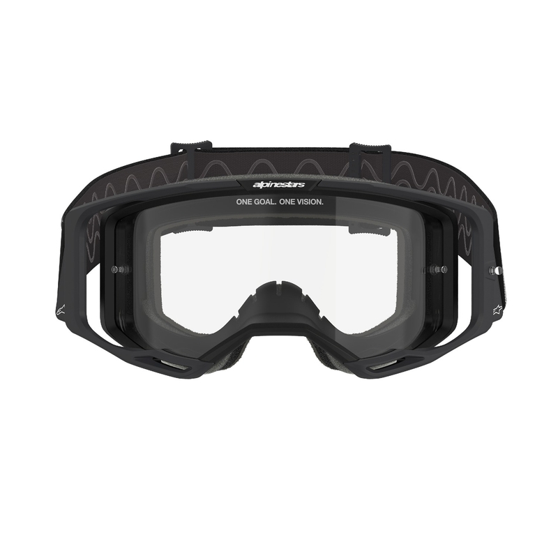 Alpinestars Vision 8 Corp motocross lasit musta kirkkaalla linssillä varustettuna