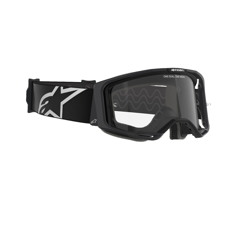 Alpinestars Vision 8 Corp motocross lasit musta kirkkaalla linssillä varustettuna