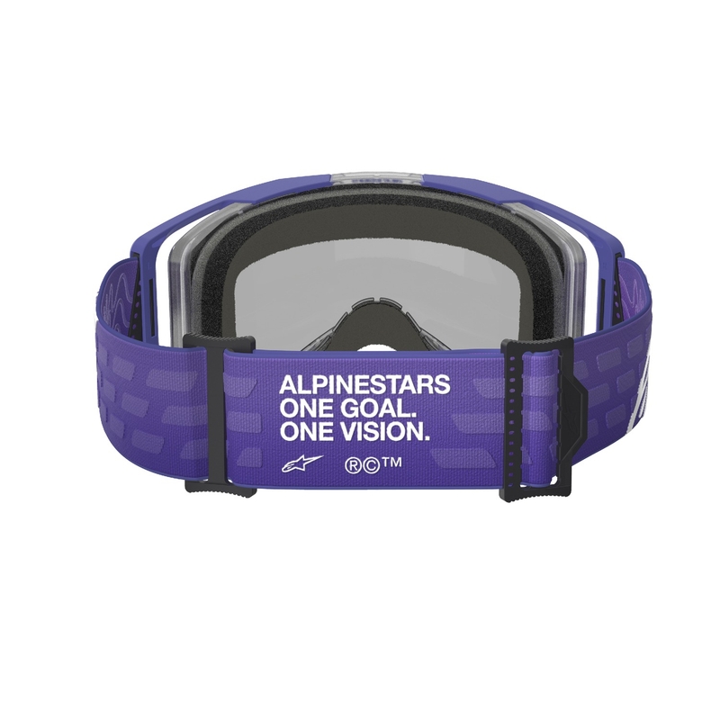 Alpinestars Vision 8 Corp motocrosslasit violetit, peilattu sininen linssi