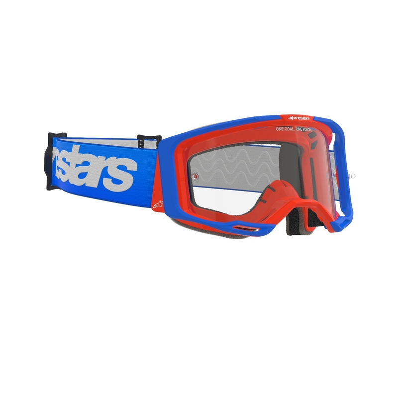 Alpinestars Vision 8 Wordmark motocross lasit sini-oranssi kirkkaalla linssillä alennusmyynti