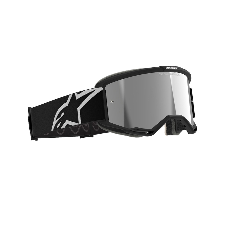Alpinestars Vision 5 Corp motocross lasit musta peilattu hopea linssi
