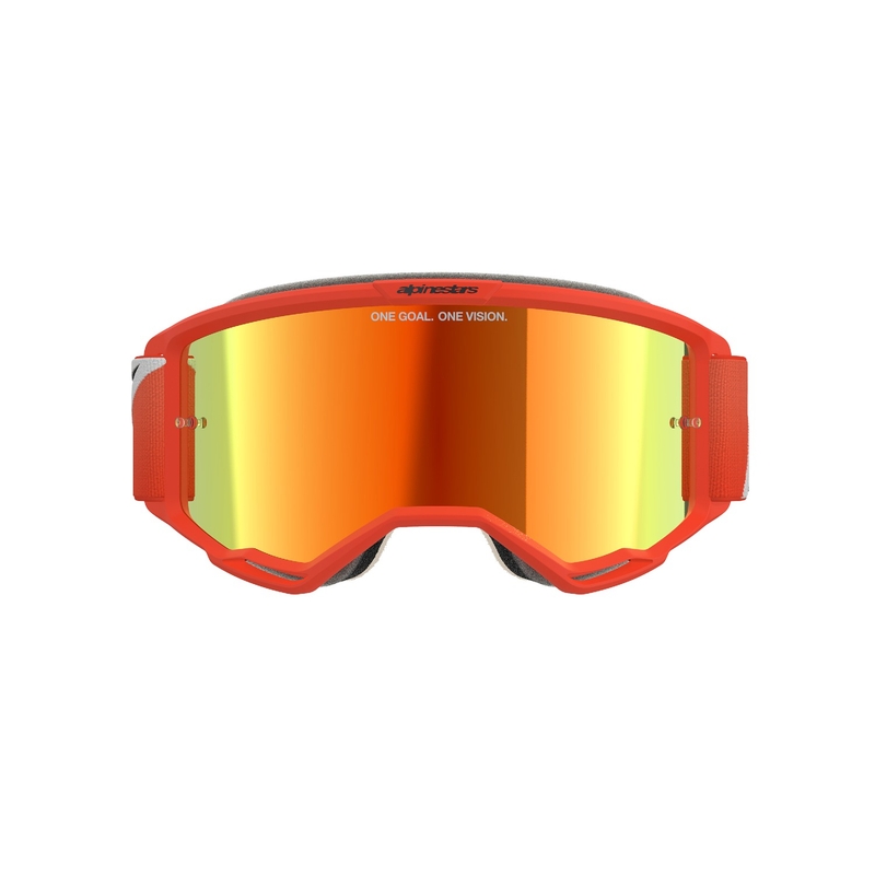 Alpinestars Vision 5 Corp Motocross suojalasit oranssi peilattu punainen linssi