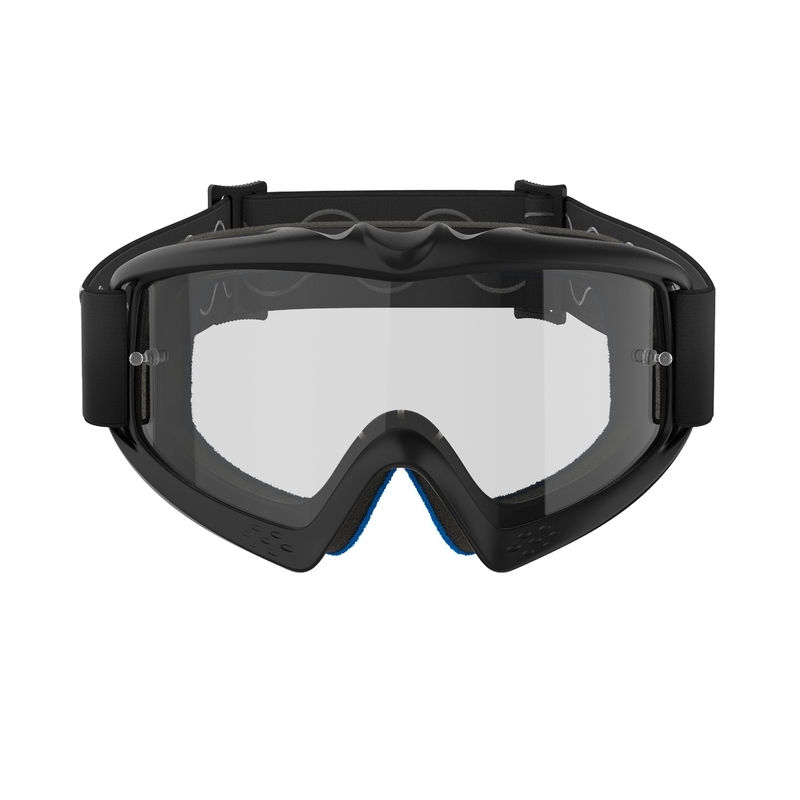 Alpinestars Vision Youth Corp lasten motocrosslasit musta kirkkaalla linssillä varustettuna