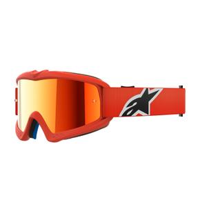 Alpinestars Vision Youth Corp lasten motocrosslasit oranssit peilikuvioisella punaisella linssillä