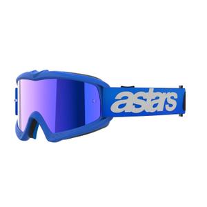 Alpinestars Vision Youth Blaze Blue Lasten motocross-lasit, joissa on peilattu sininen linssi