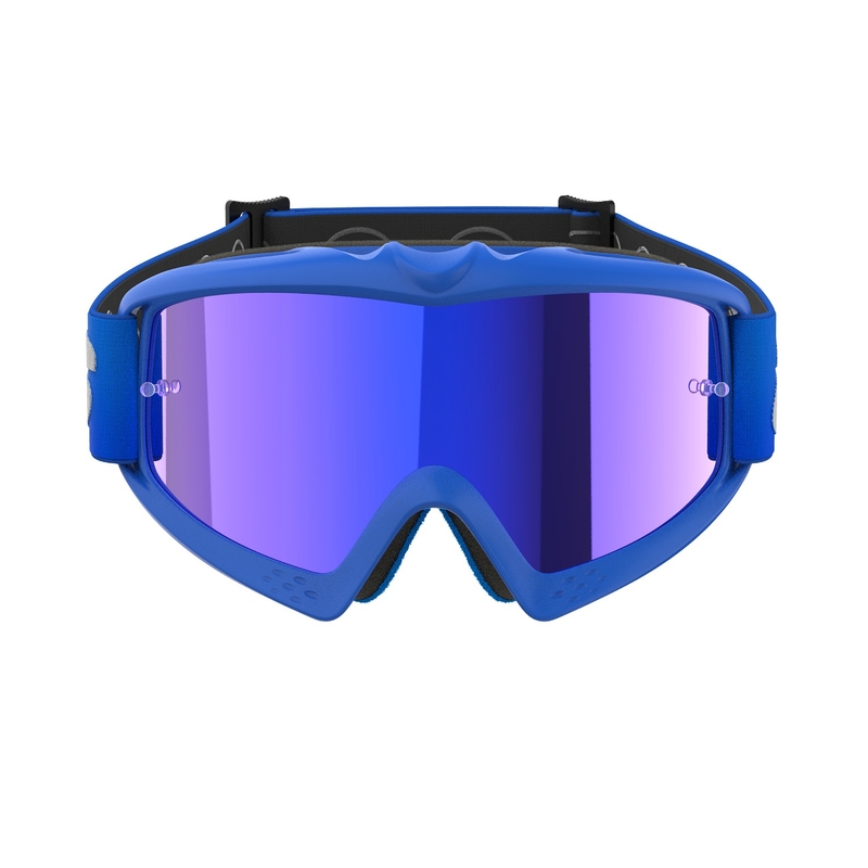 Alpinestars Vision Youth Blaze Blue Lasten motocross-lasit, joissa on peilattu sininen linssi