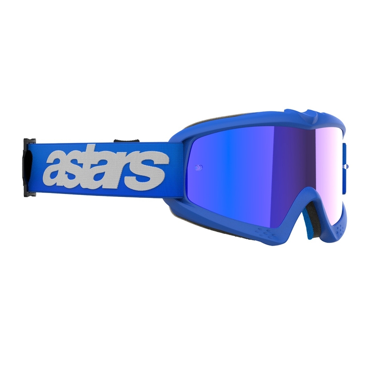 Alpinestars Vision Youth Blaze Blue Lasten motocross-lasit, joissa on peilattu sininen linssi