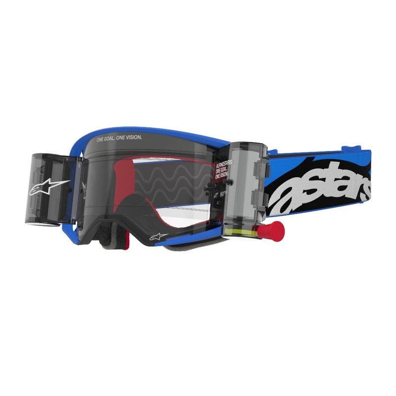 Alpinestars Supertech Stream ROLL-OFF Wide Vision Motocross suojalasit sininen kirkas linssi