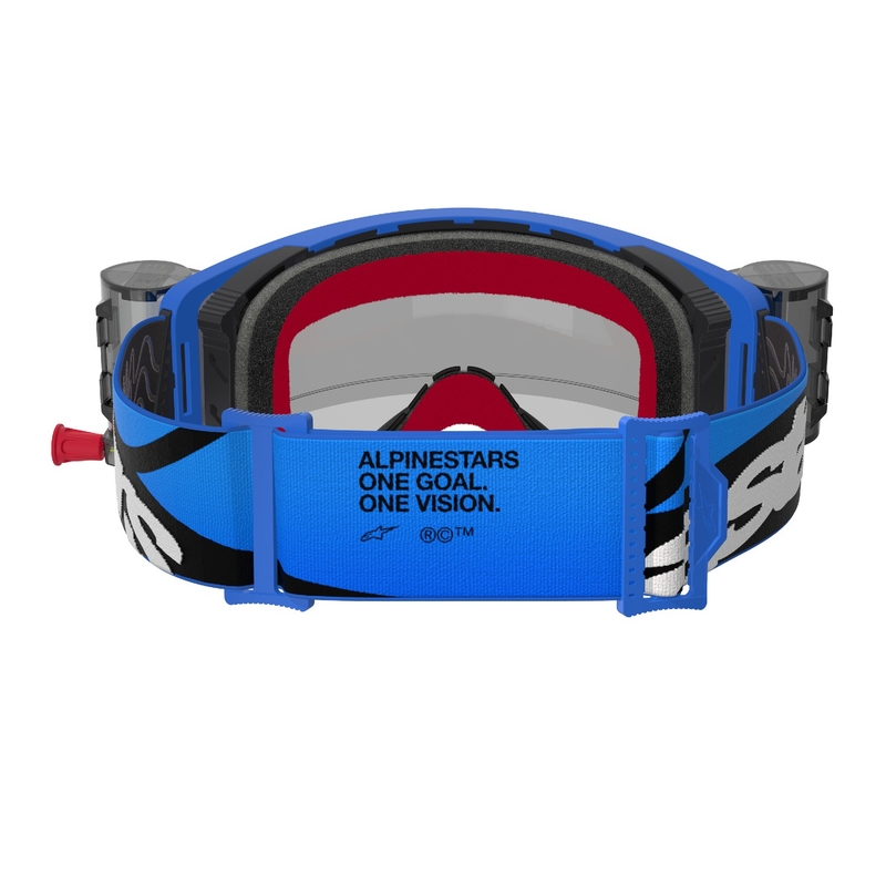Alpinestars Supertech Stream ROLL-OFF Wide Vision Motocross suojalasit sininen kirkas linssi