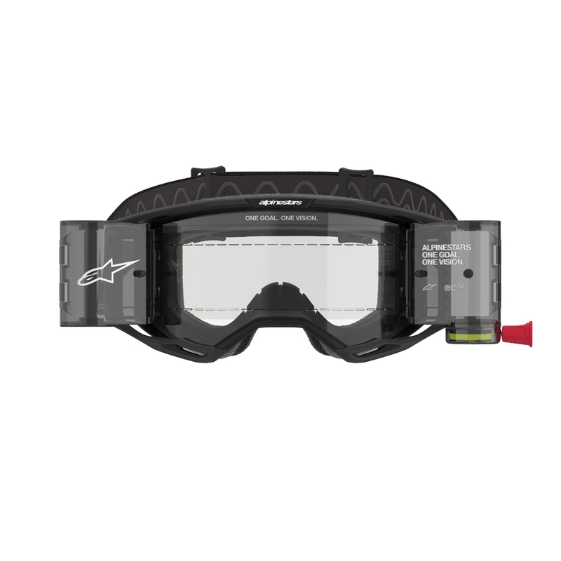 Alpinestars Vision 8 Corp ROLL-OFF Wide Vision Motocross suojalasit mustat kirkkaalla linssillä
