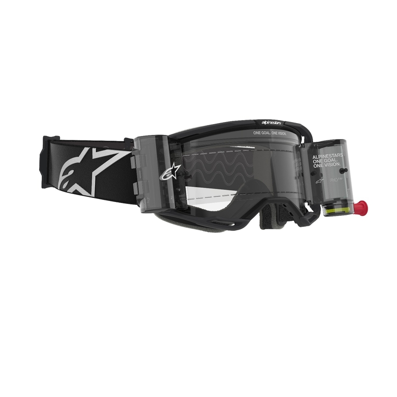 Alpinestars Vision 8 Corp ROLL-OFF Wide Vision Motocross suojalasit mustat kirkkaalla linssillä