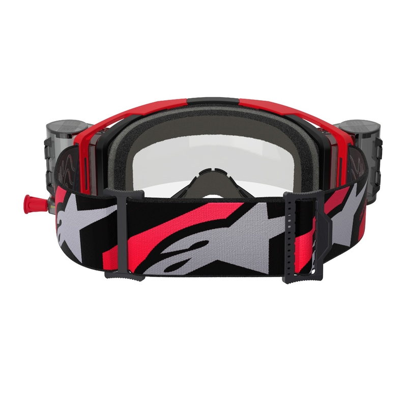 Alpinestars Vision 8 Luar ROLL-OFF Wide Vision Motocross suojalasit punainen ja musta kirkas linssi