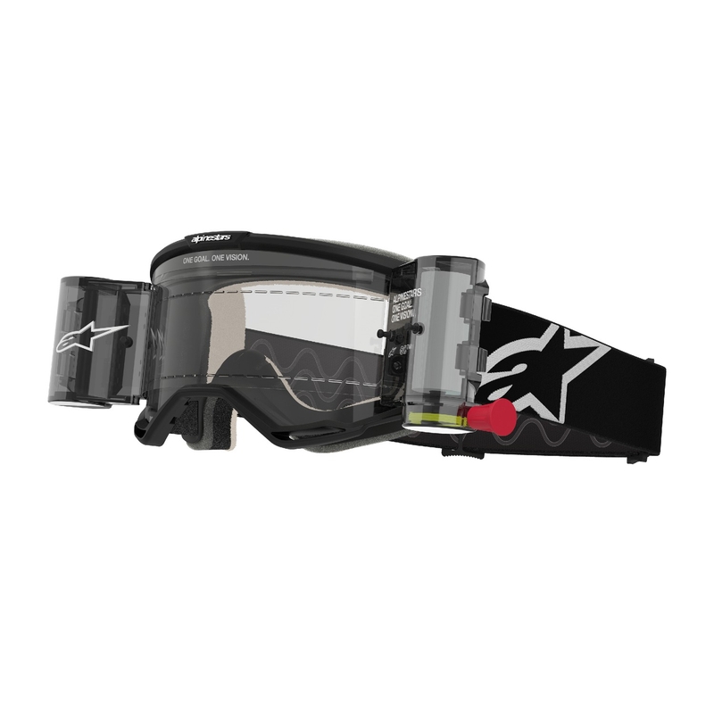 Alpinestars Vision 5 Corp ROLL-OFF Wide Vision Motocross suojalasit mustat kirkkaalla linssillä
