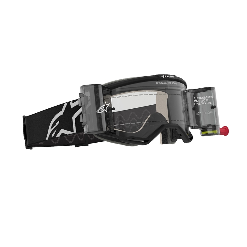 Alpinestars Vision 5 Corp ROLL-OFF Wide Vision Motocross suojalasit mustat kirkkaalla linssillä