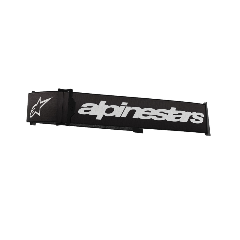 Alpinestars Supertech/Vision 8 mustavalkoinen suojalasihihihna.