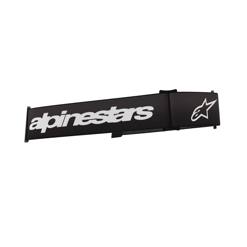 Alpinestars Supertech/Vision 8 mustavalkoinen suojalasihihihna.
