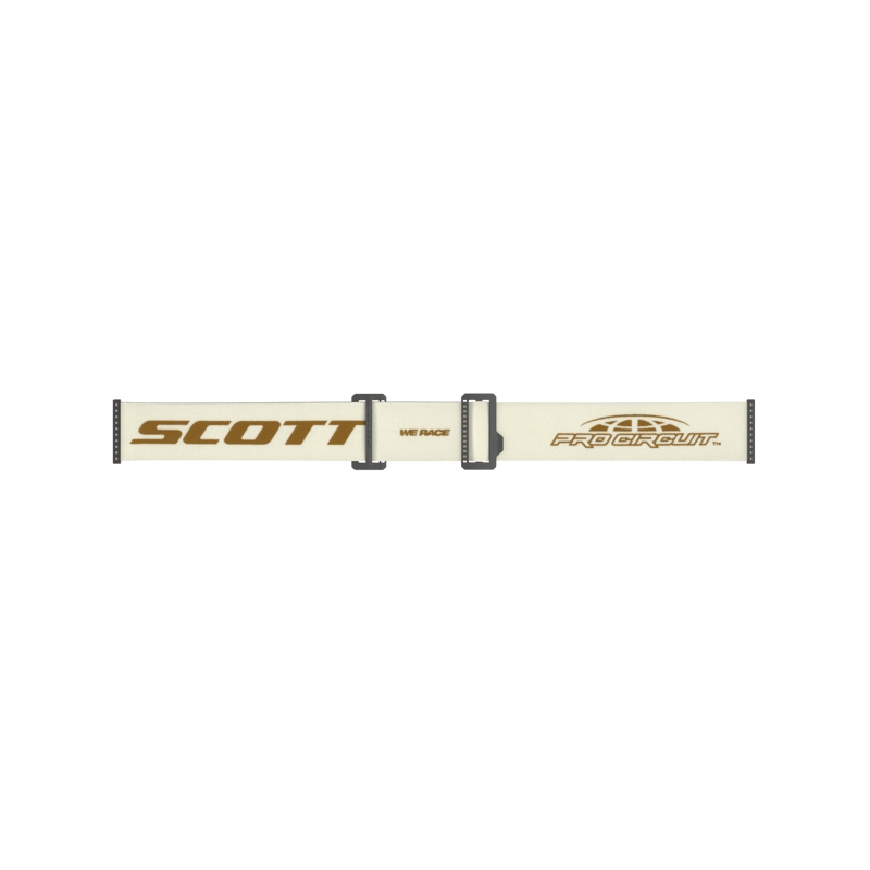 Motocross-lasit SCOTT Prospect PRO Circuit AMP beige-ruskeat kultaisella pleksillä.