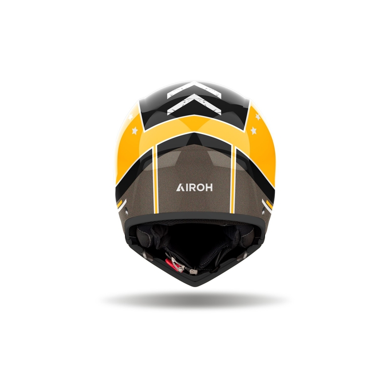 Airoh J110 Command Modular Moottoripyöräilykypärä Kiiltävä keltainen