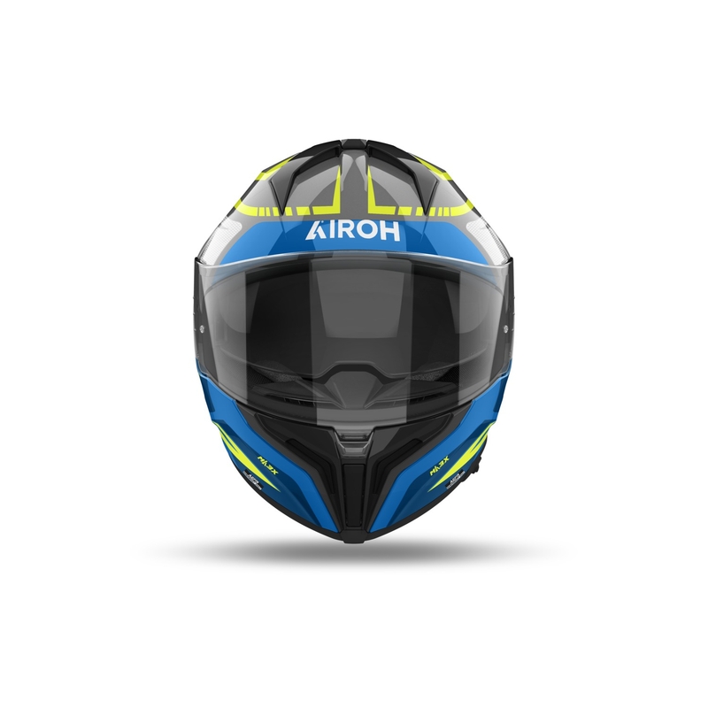 Integroitu moottoripyöräkypärä Airoh MATRYX Rider kiiltävä sininen