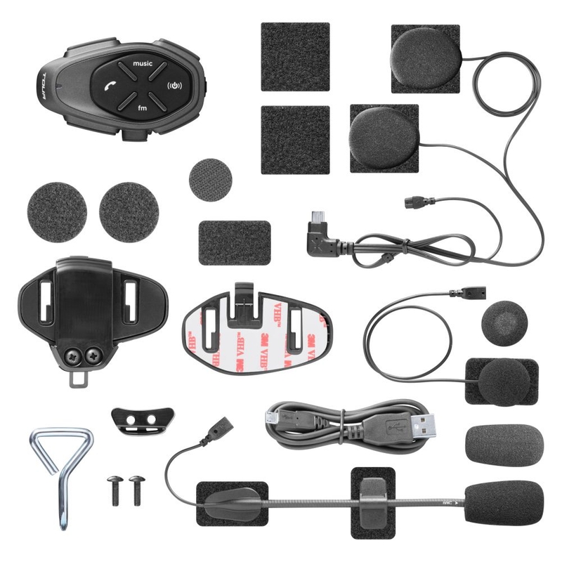 Bluetooth-sisäpuhelin Interphone CellularLine TOUR HD kaksoispakkaus 2 kpl