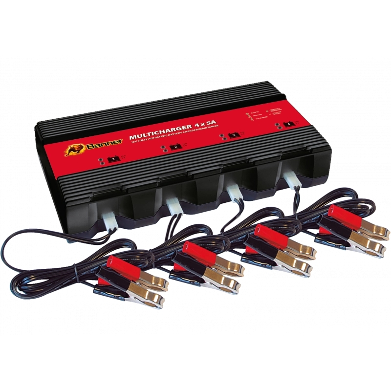 Akkulaturi Banner Multicharger 4x5A 12V akuille