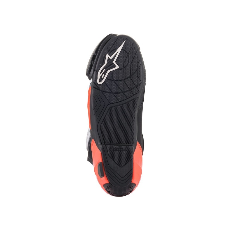 Alpinestars Supertech R musta-fluo-punainen-valko-harmaa moottoripyöräsaappaat