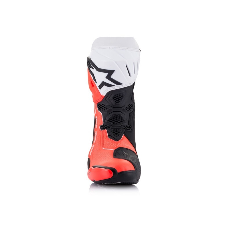 Alpinestars Supertech R Vented Black-White-Fluo Red Moottoripyöräilykengät