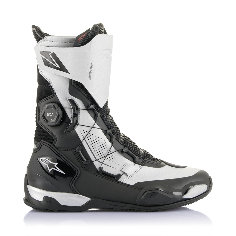 Alpinestars SP-X BOA moottoripyöräsaappaat musta ja hopea