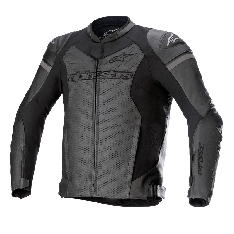 Kožená bunda na motorku Alpinestars GP Force Airflow černo-černá